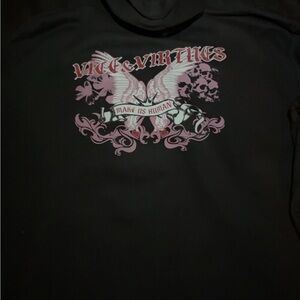 Zumiez hoodie black and Pink Graphic